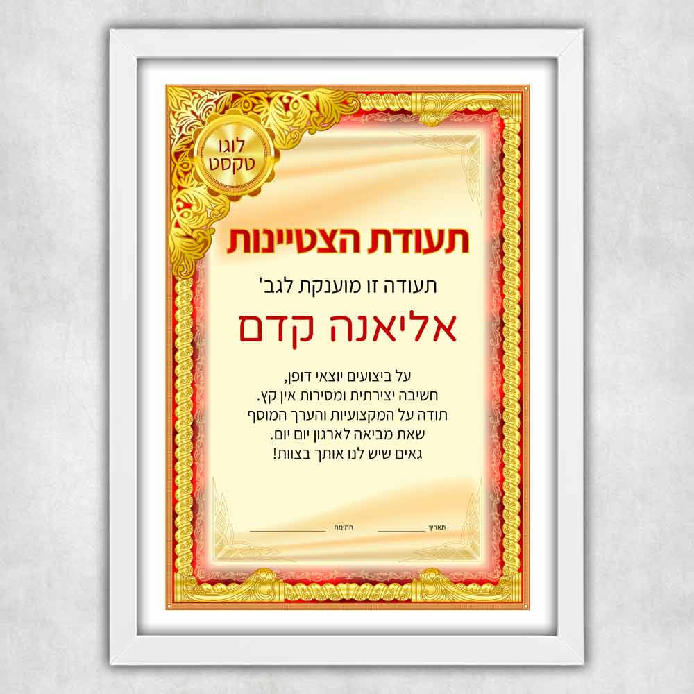 תעודת-דיפלומה-והוקרה-מודפסת-עם-עיצוב-יוקרתי-כולל-מסגרת-דקורטיבית-בצבע-לבן-דגם-91